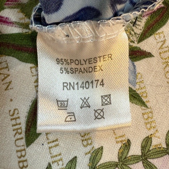 R&B Collection Blue Geometric Patterned Dress Large - Picture 8 of 8